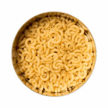 hörnchen-nudeln-draufsicht 35 servings - Macaroni with tomato sauce