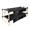 Zivilschutz Etagenbett schwarz 3 Shelter/camp bunk bed with side pockets (Disc-O-Bed XL)