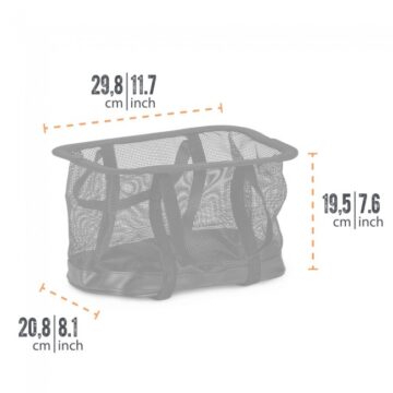 kx-mesh8-abmessungen Mesh Pouch for Petromax Cooler Bag 8 Litres