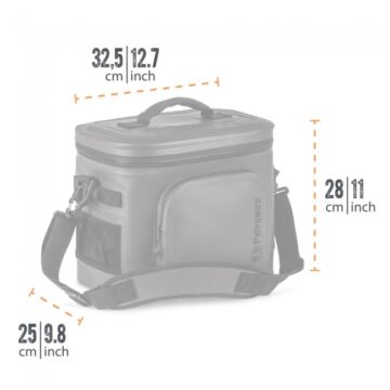 px-bag-8-abmessungen_2 Petromax Kühltasche 8 Liter dunkelgrau