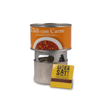 Chili con Carne in a Tin incl. Emergency Stove with Cooking Attachment