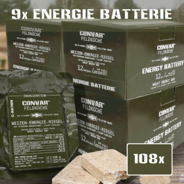 108 x CONVAR™ Feldküche Wheat Energy Bar - Salty (120g) MILITARY GRADE
