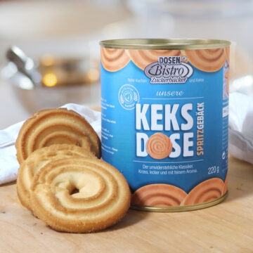 dosenbistro-keksdose-spritzgebaeck-220g DosenBistro™ KeksDose (Spritzgebäck) (220g)