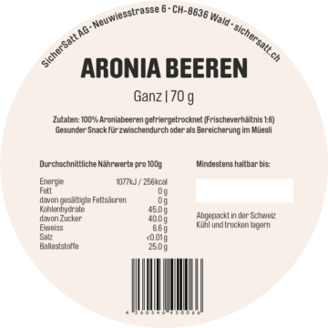 Aronia Beeren Snack, 70g