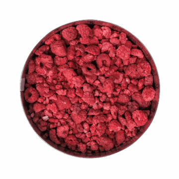 10 - himbeere_bruch_und_pulver_draufsicht Smoothie-Raspberries
