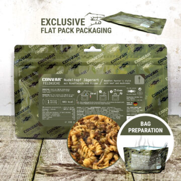 Nudeltopf Jägerart mit Rindfleisch und Pilzen (1 Portion) (150g) CONVAR™ Feldküche