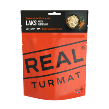 real-turmat-lachs-mit-pasta-und-sahnesauce REAL Turmat Lachs mit Pasta und Sahnesauce