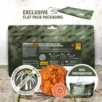 convar-feldkueche-huehnchen-suess-sauer-mit-reis-150g Hühnchen Süß-Sauer mit Reis (150g) CONVAR™ Feldküche