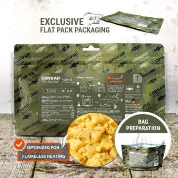convar-feldkueche-ruehrei-mit-zwiebeln-80g-heizbeutel-geeignet- CONVAR™ Feldküche Scrambled eggs (80g)