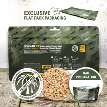 convar-feldkueche-kakao-hafer-crispies-muesli-150g CONVAR™ Feldküche Kakao-Hafer-Crispies Müsli (150g)